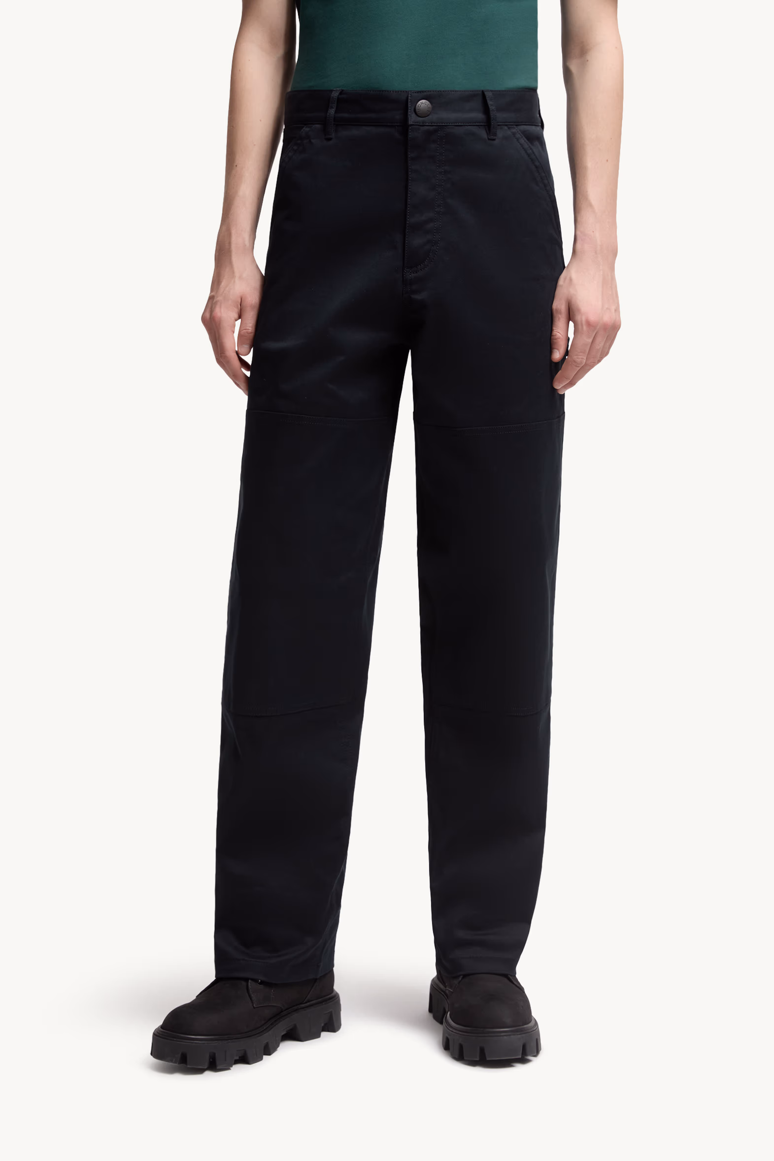 Pantalones de gabardina de algodón Hombre Azul marino Moncler 3